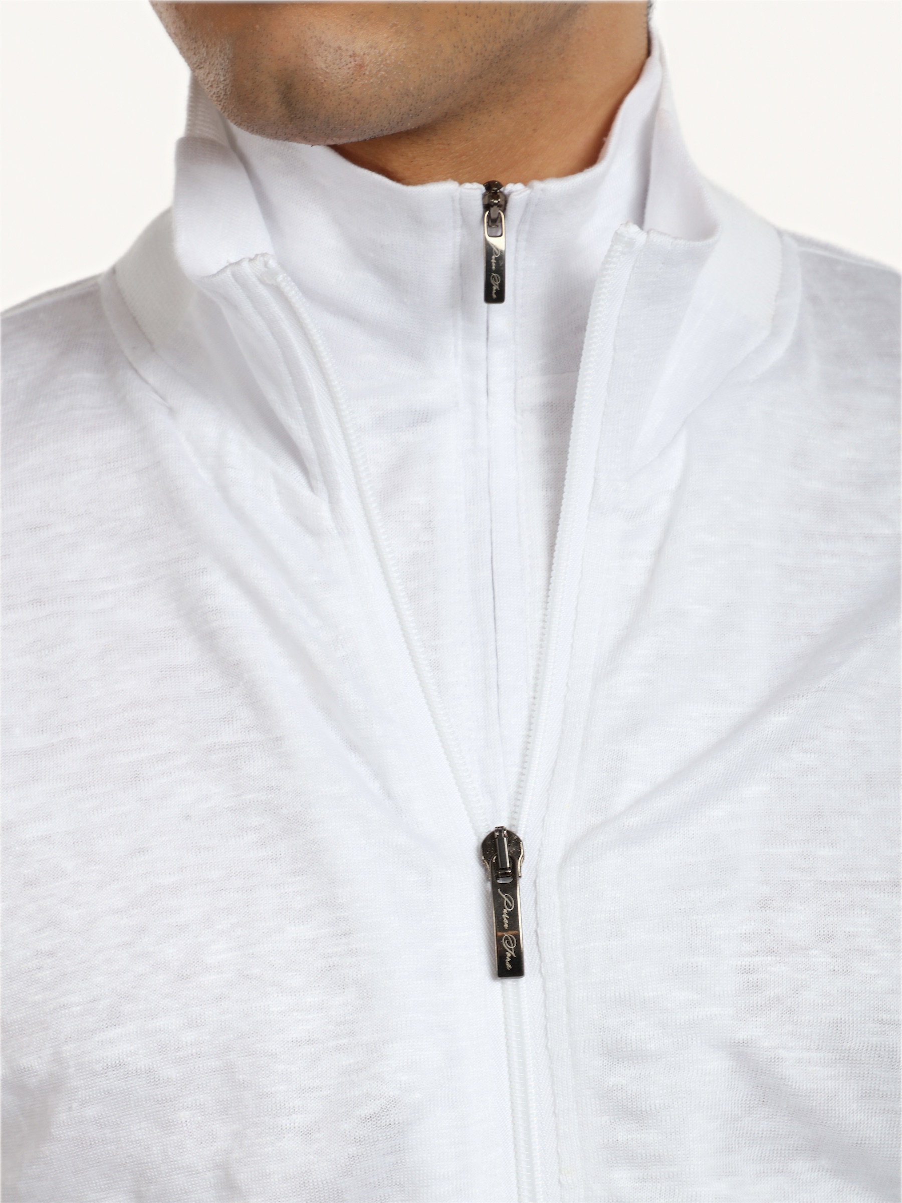 Giacca Sailor, la zip, da vicino